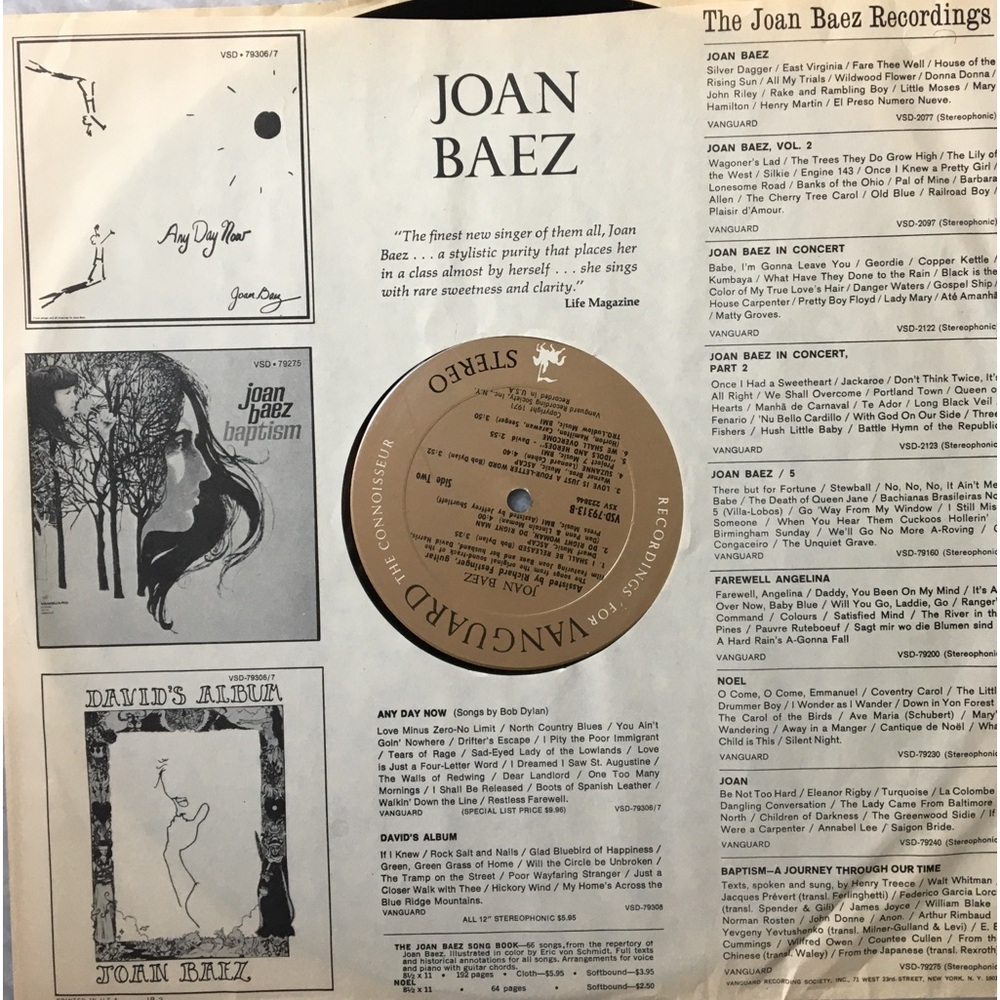 Joan Baez 'Carry It On' Soundtrack Album, featuring Bob Dylan and others 😎🎙🎼 - Picture 8 of 16